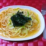 残り物で！簡単！ネギとエノキの和風パスタ